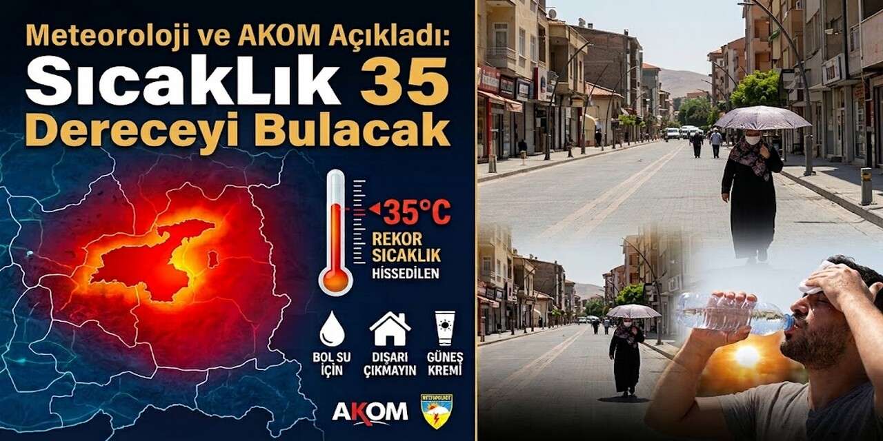 Meteoroloji ve AKOM Açıkladı: Sıcaklık 35 Dereceyi Bulacak