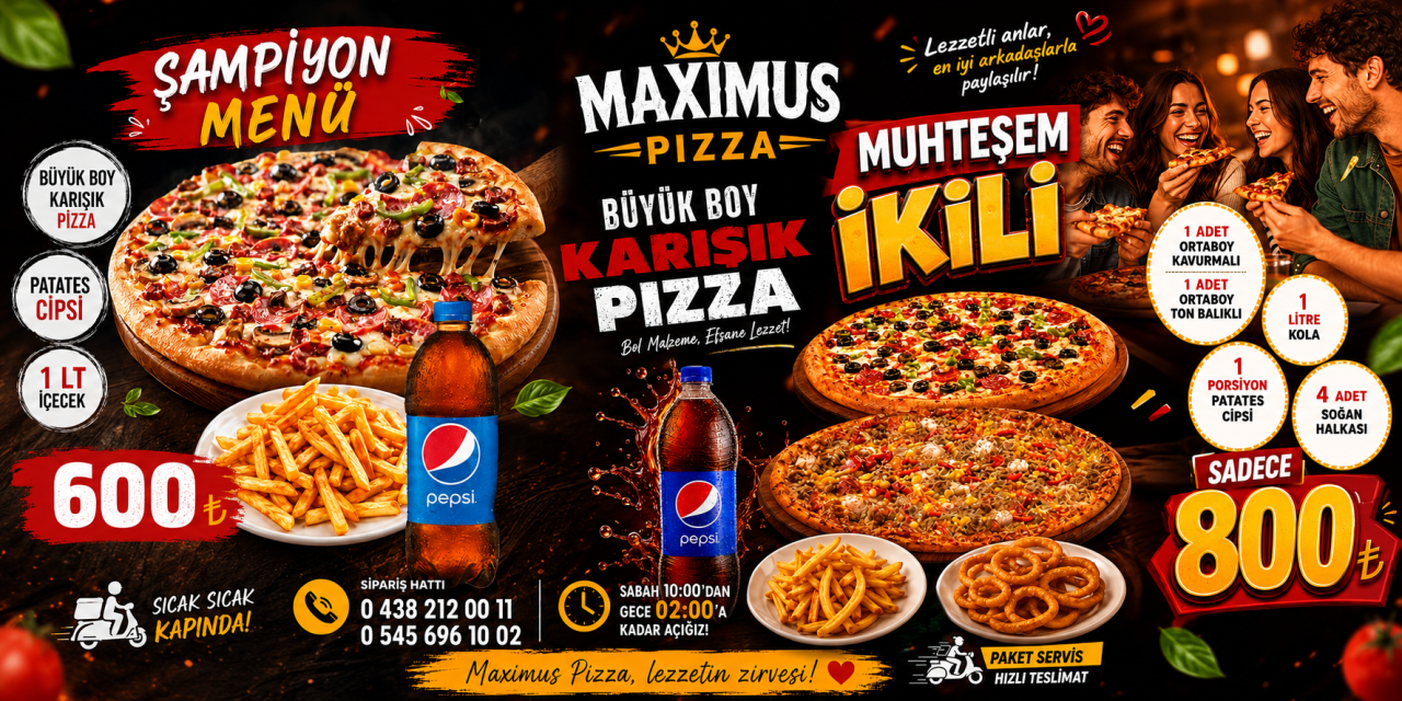 Maximus Pizza’dan Hakkari’de Lezzet Dolu Menü Şöleni