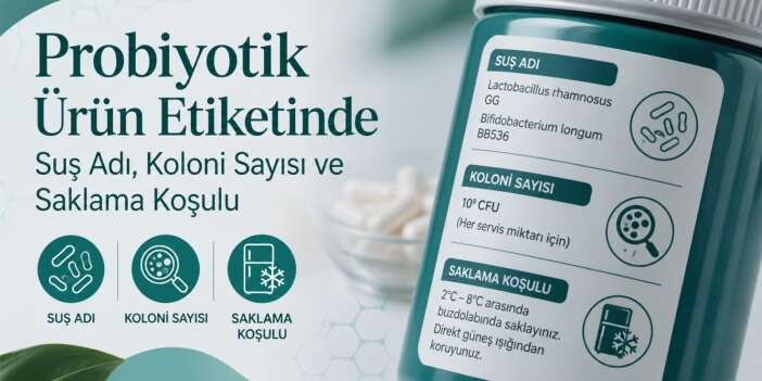 Probiyotik Ürün Etiketinde Suş Adı, Koloni Sayısı ve Saklama Koşulu