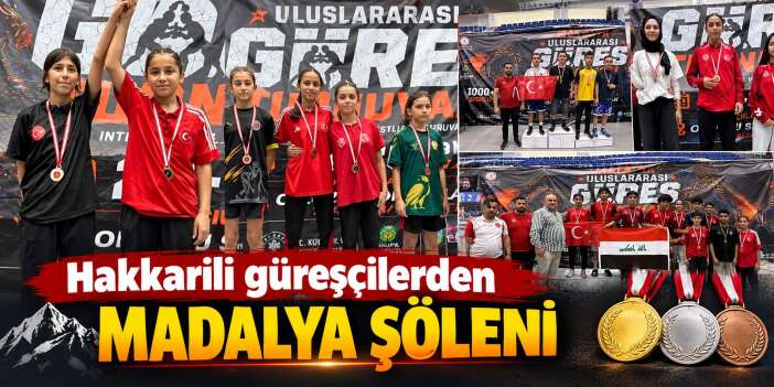 Hakkarili güreşçilerden madalya şöleni