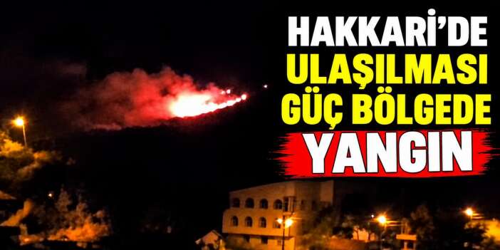 Hakkari’de ulaşılması güç bölgede yangın