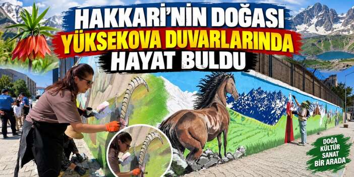 Hakkari’nin simgeleri Yüksekova’da duvarları süsledi