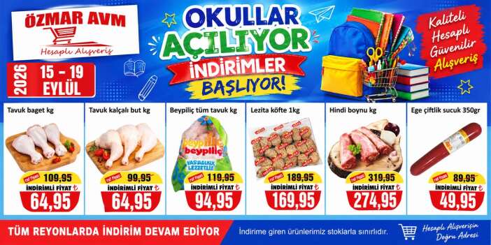 Özmar Avm'den Eylül ayı indirimi!
