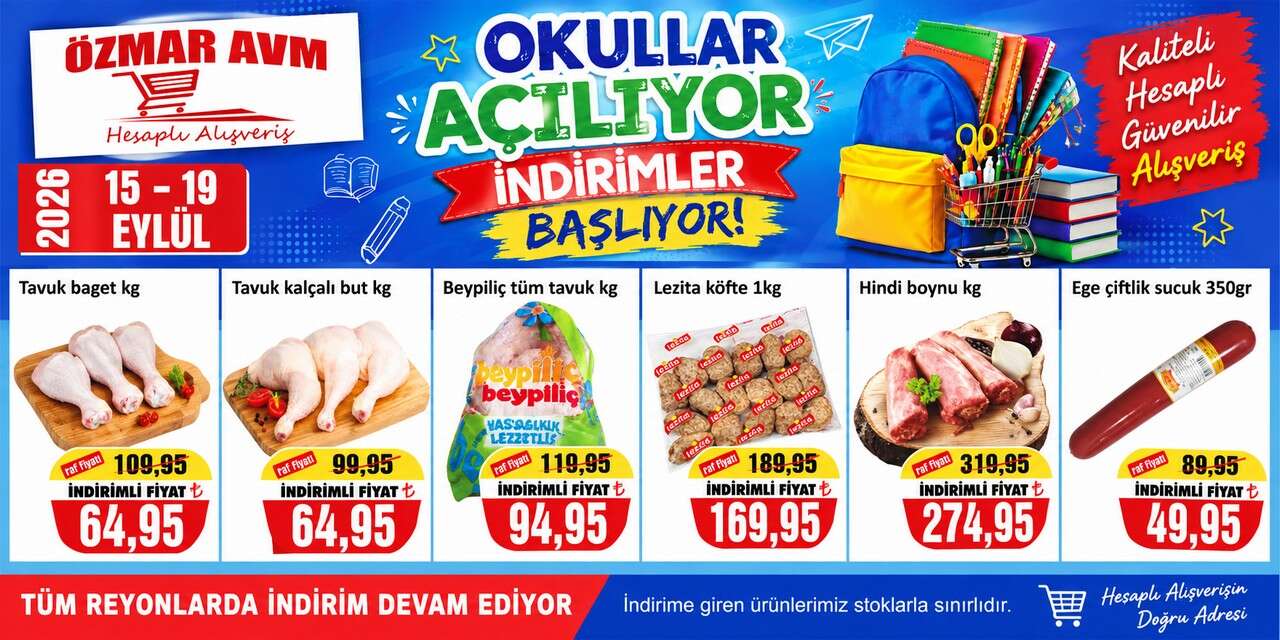 Özmar Avm'den Eylül ayı indirimi!