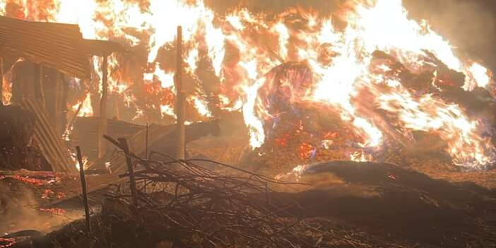 Hakkari Işıklar köyünde korkutan yangın