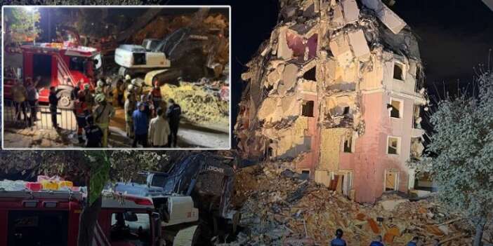 Kentsel dönüşüm kapsamındaki bina çöktü