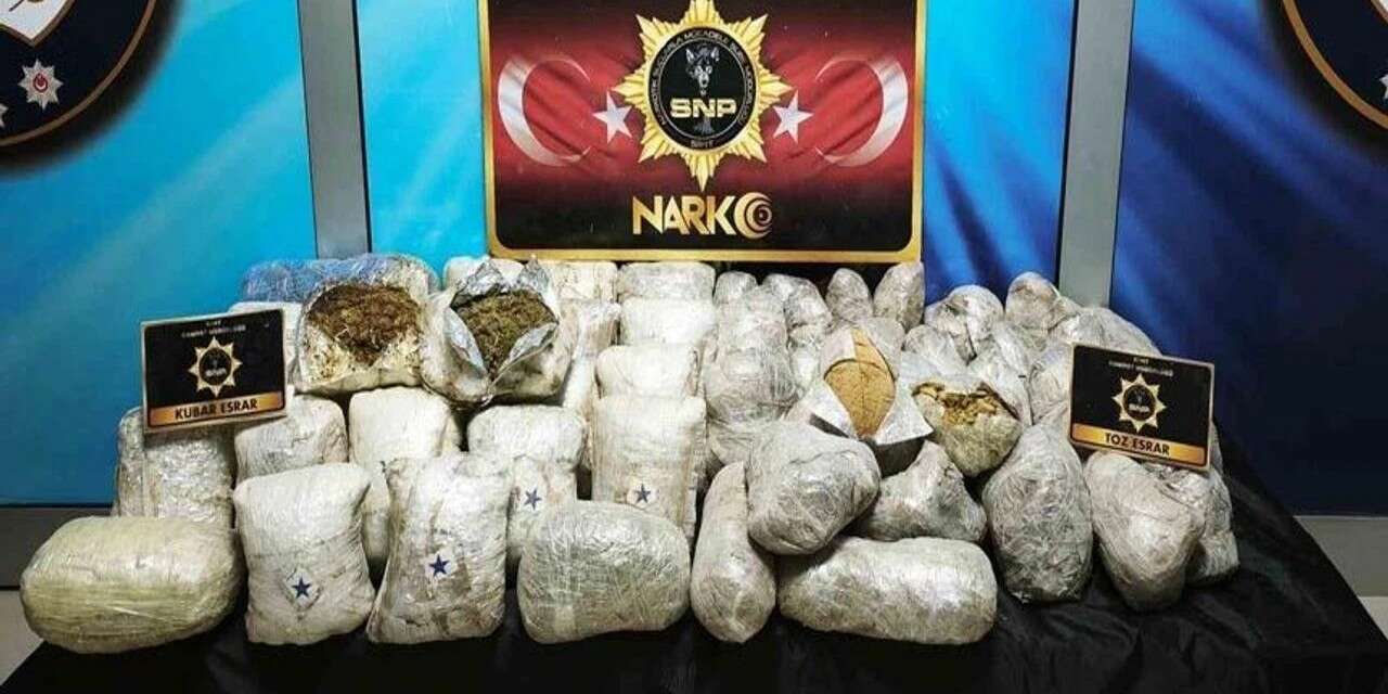 Koyun yünlerinin arasından 37 kilo 600 gram esrar çıktı