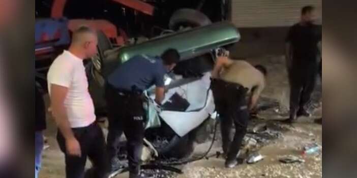 Erciş'te otomobil takla attı 1 yaralı