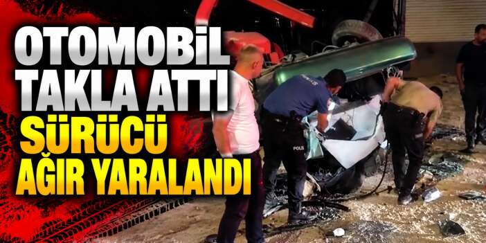 Erciş'te otomobil takla attı 1 yaralı