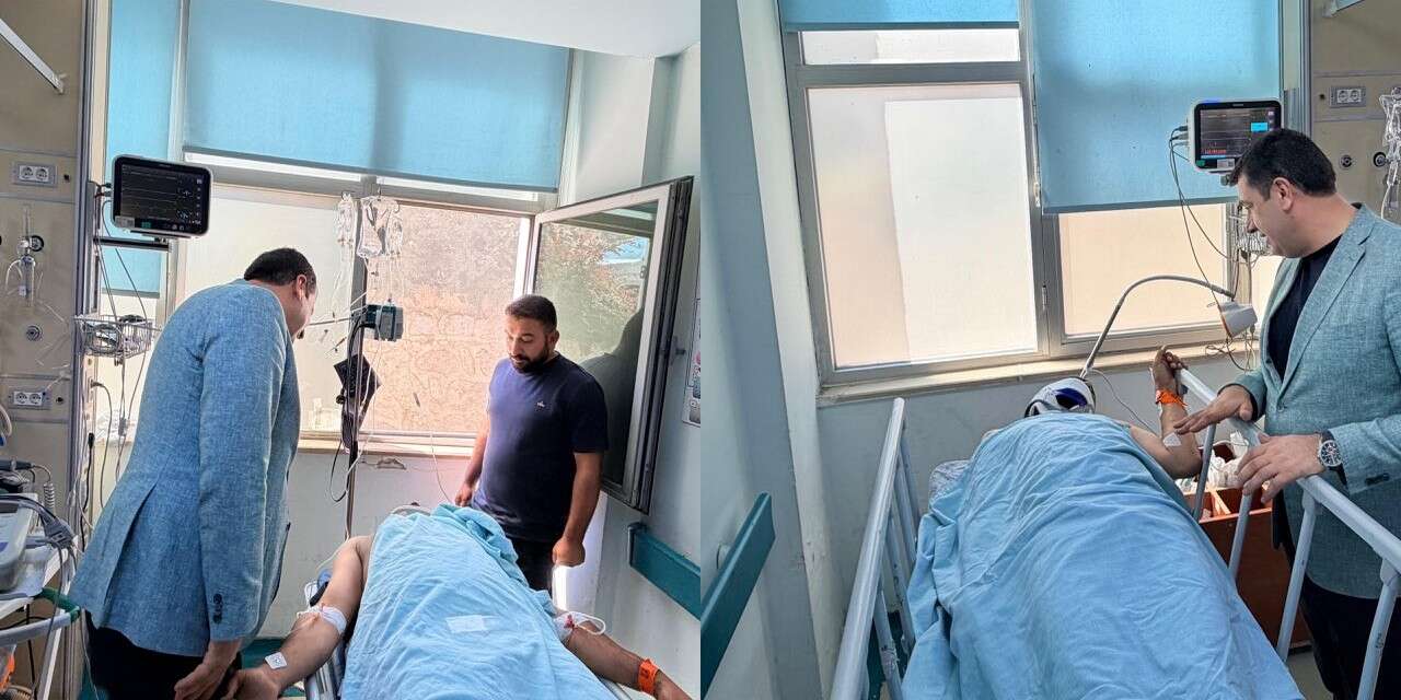 Şemdinli Belediye Başkanı Şakar’dan iş kazası geçiren çalışanlara ziyaret