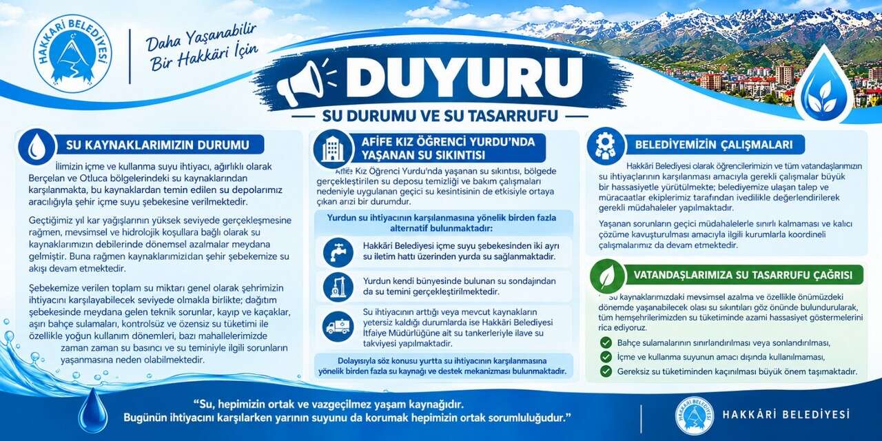 Afife Kız Yurdu’ndaki su sorununa belediyeden açıklama