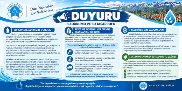 Afife Kız Yurdu’ndaki su sorununa belediyeden açıklama