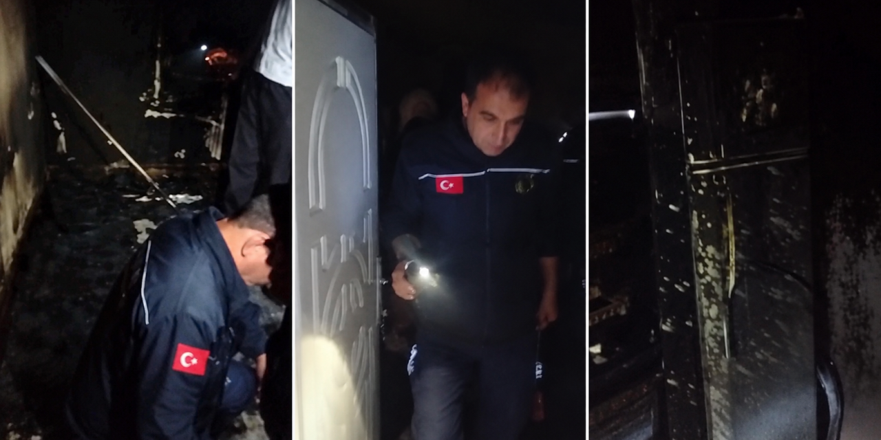 Hakkari'de korkutan yangın ev kullanılamaz hale geldi