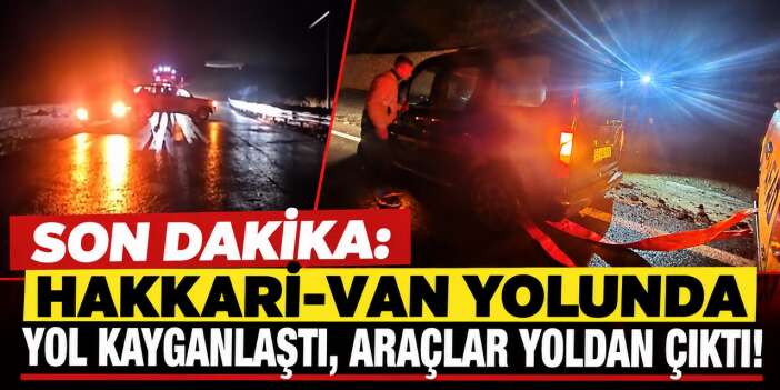 Hakkari-Van yolunda yağış kazaları beraberinde getirdi