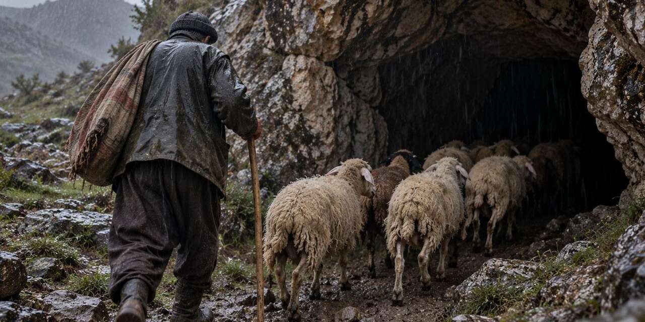 Yağmurdan kaçtı, mağarada 7 kilo altın buldu
