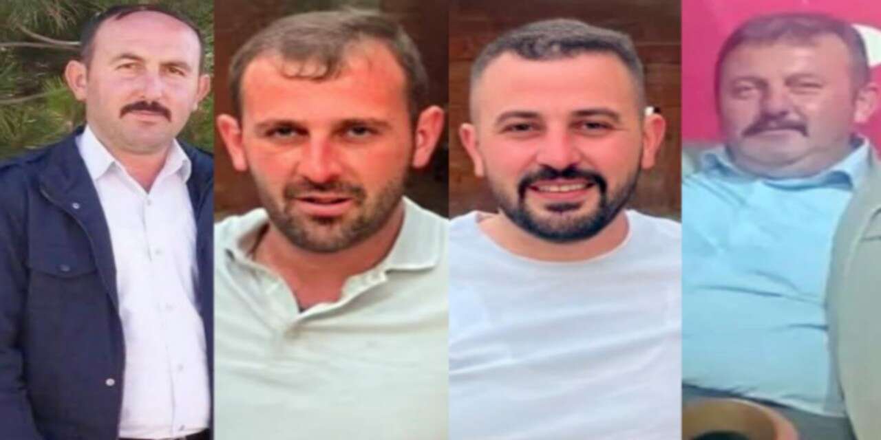 Öldürülen Baba, 2 Oğlu ve Kardeşi son yolculuğuna uğurlandı