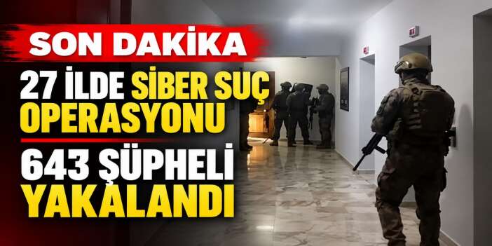 27 ilde siber suç operasyonu: 643 şüpheli yakalandı