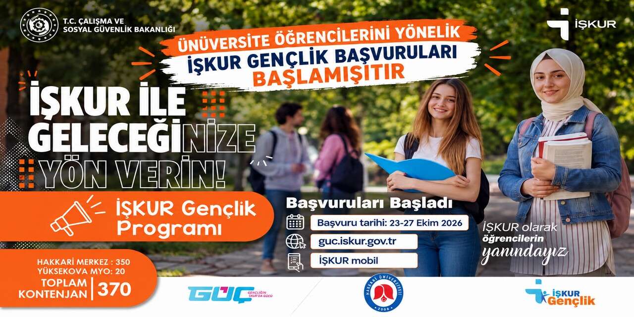Hakkari Üniversitesinde 370 öğrenciye İŞKUR fırsatı başvurular yarın başlıyor
