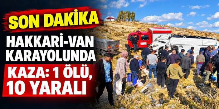 Hakkari-Van karayolunda Trafik kazası 1 ölü, 10 yaralı