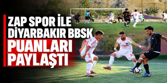 Zap Spor, sahasında 1 puanla yetindi