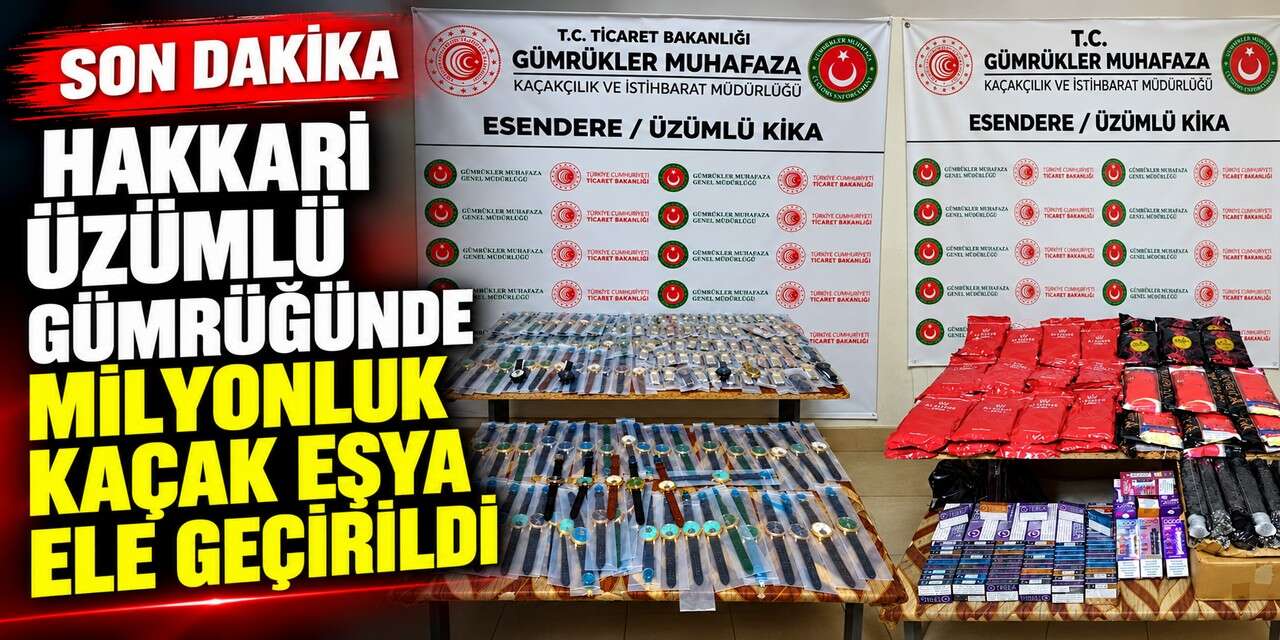 Üzümlü Gümrüğü’nde 1,5 Milyon TL’lik kaçak eşya ele geçirildi