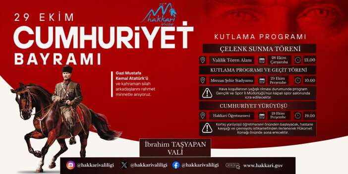 Hakkari’de 29 Ekim kutlamaları için geri sayım başladı