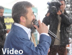 Kar yağışı altında Newroz kutlaması video