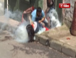Genç kız gaz bombasıyla vuruldu!