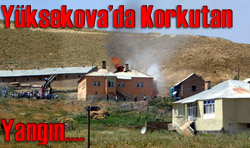 YÜKSEKOVA DA KORKUTAN YANGIN