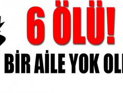 bir aile kazada yok oldu
