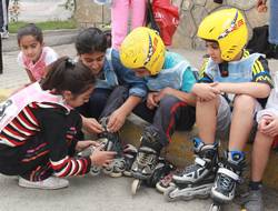 Hakkari'de paten yarışması