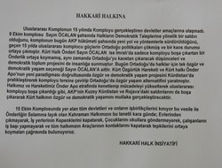 Hakkari'de 9 ekim'de hayat duracak
