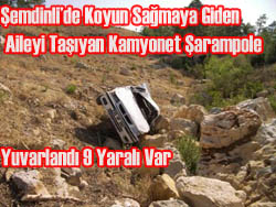 ŞEMDİNLİ DE TRAFİK KAZASI: 9 YARALI