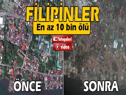 Filipinlerde en az 10 bin ölü