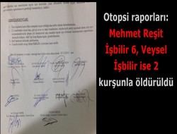 Reşit İşbilir'e 6 kurşun isabet etmiş