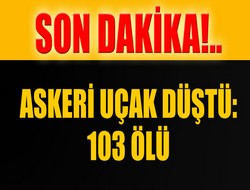 Cezayir'de uçak düştü 103 ölü