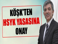 HSYK yasasına onay