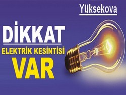 Yüksekova'da elektrik kesintisi