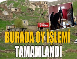 Bu köyde oy verme işlemi tamamlandı