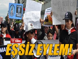 Polis eşleri eylem yaptı