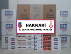 Çukurca'da 40 bin paket sigara yakalandı