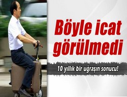 Elektrikle çalışan bavul icad etti