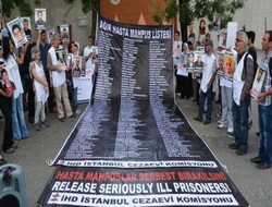 İHD’liler hasta tutsaklar için yürüyor