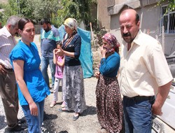 Eş başkanlar yol çalışmalarını denetledi,,,