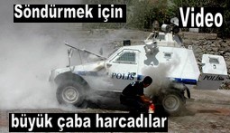 ALEV ALAN ZIRHLI ARAÇ BÖYLE YANDI