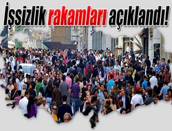 İşsizlik rakamları açıklandı