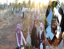 Mezarın başında pasta kestiler