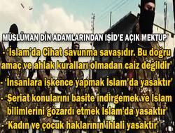 Din adamlarından IŞİD'e açık mektup