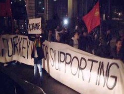 Kürdler Avrupa'da Kobani için eylemde