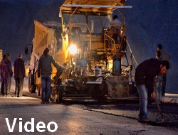 Hakkari belediyesi gece mesaisinde